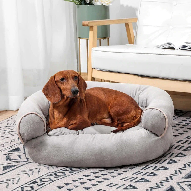Gelenkentlastendes Hundebett für Hunde mit Arthrose. Fördert Entspannung und erholsamen Tiefschlaf.