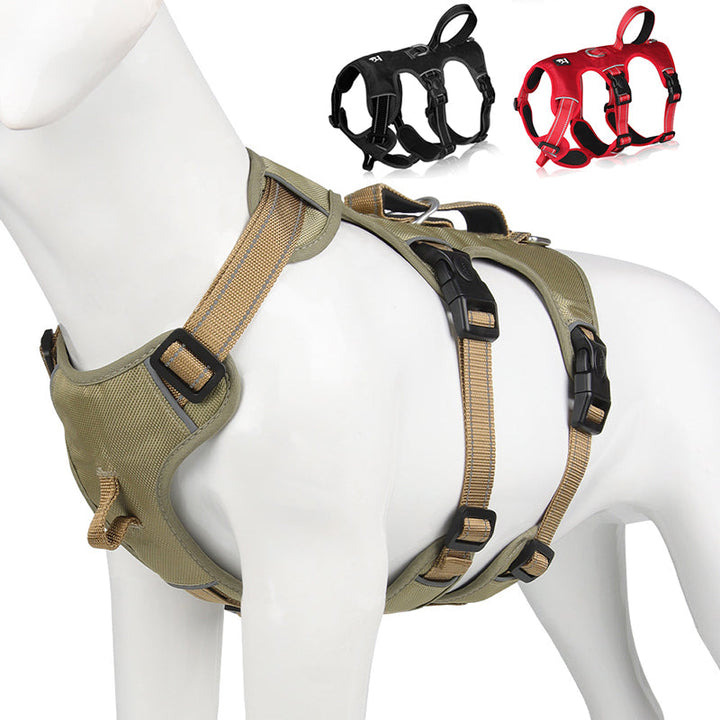 Stabiles Nylongeschirr, verstellbar und ausbruchsicher für Hunde, optimales Tierbedarf-Produkt.