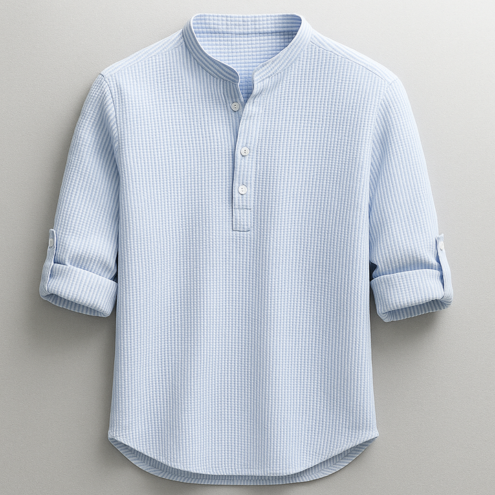 Herren Henley Shirt mit variabler Ärmellänge, stilvoll & vielseitig für Freizeit.