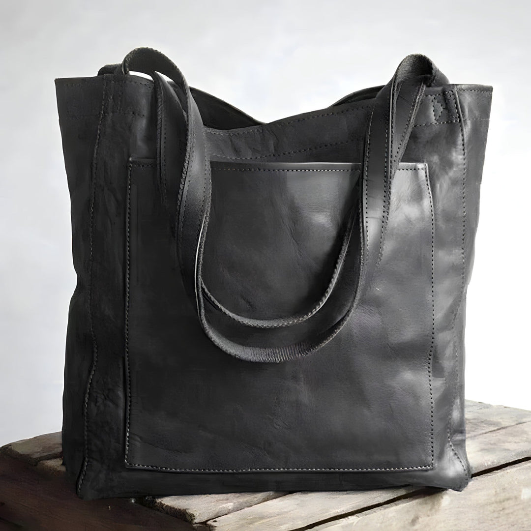 Elegante schwarze Handtasche Sophie für Damen, vielseitige Begleiterin im Business-Alltag. Hochwertige Leder-Optik.