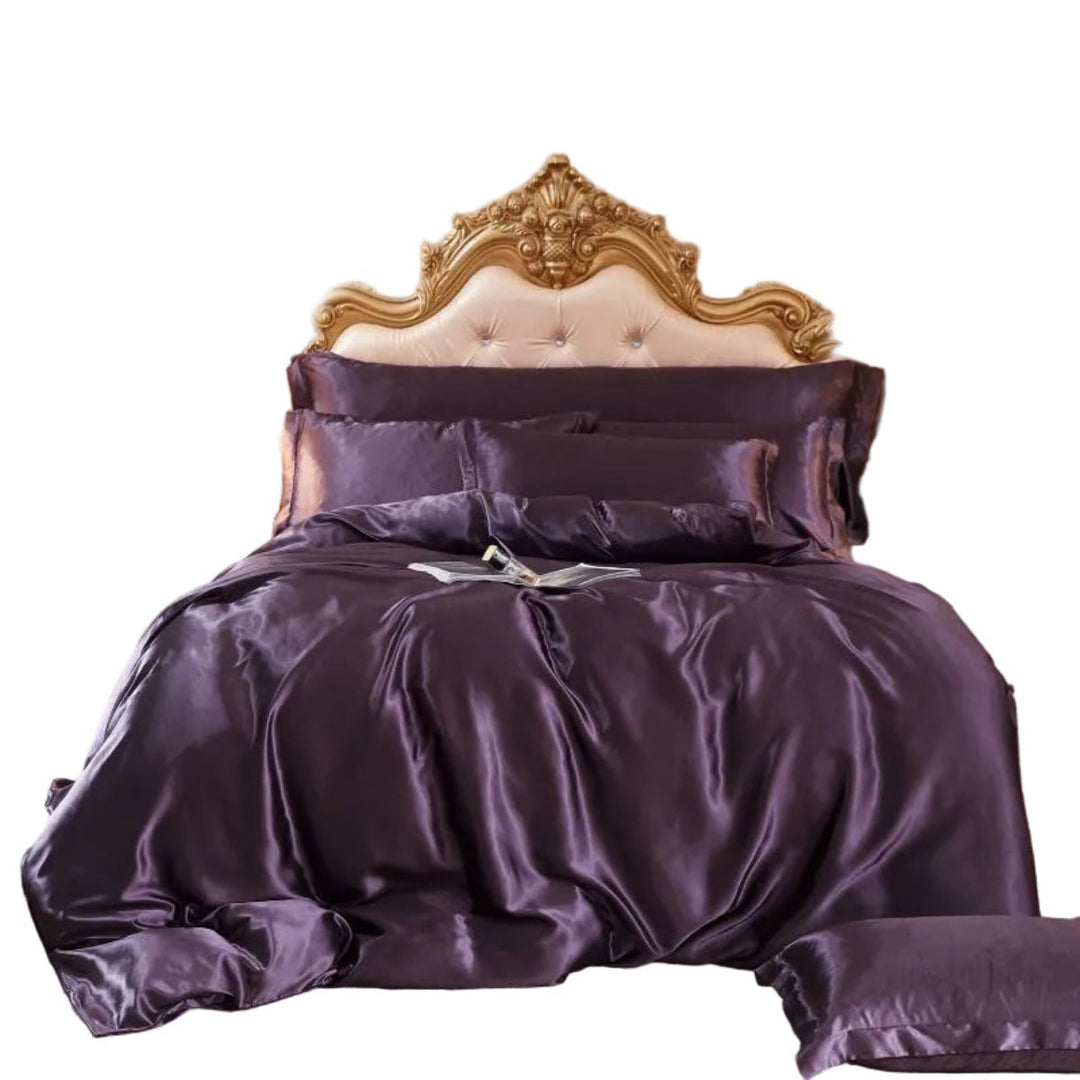 Luxuriöses 4-teiliges Bettwäsche-Set Amara für Doppelbett, elegant & modern, ideal für Schlafzimmer.