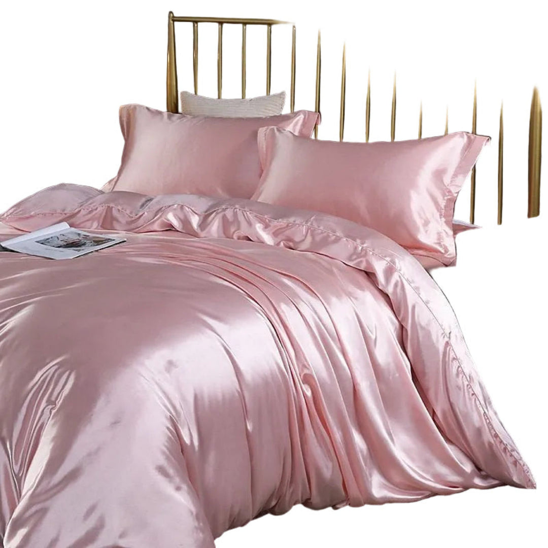 Luxuriöses Amara Bettwäsche-Set, 4-teilig, speziell für Doppelbett, modern & einfarbig, hoher Komfort.