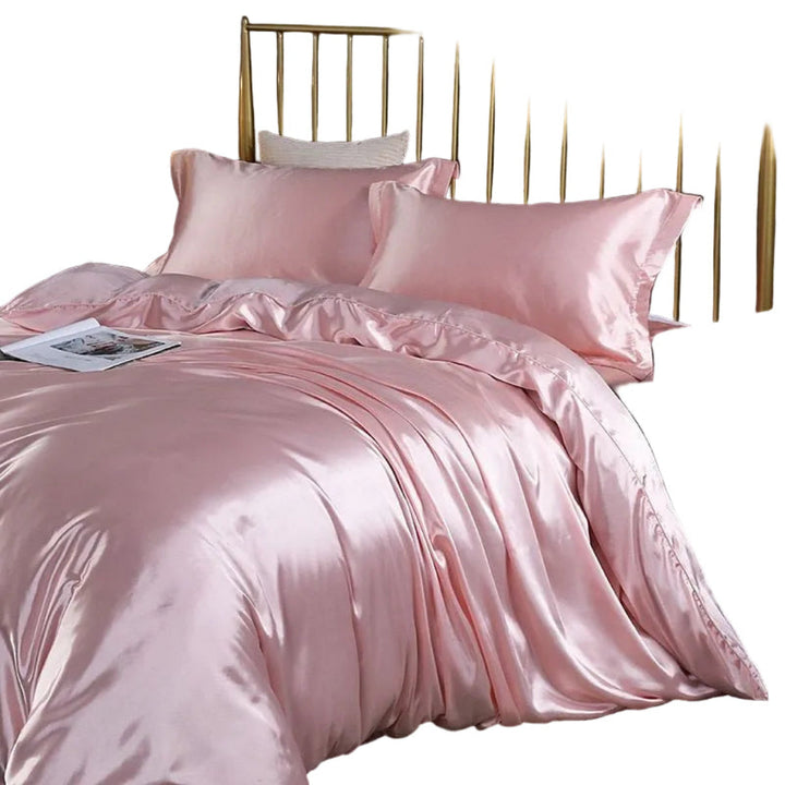 Luxuriöses Amara Bettwäsche-Set, 4-teilig, speziell für Doppelbett, modern & einfarbig, hoher Komfort.