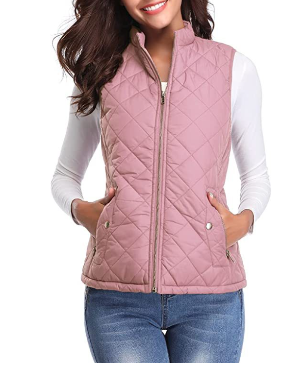 Leicht gefütterte Stylische Damenweste Lara, ideal für Übergangszeiten, mit praktischem Reißverschluss.