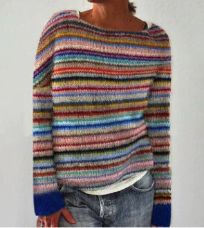 Gemütlicher Dorothea Damen Strickpullover mit Rundhalsausschnitt. Perfekt für maximalen Komfort im Alltag und Freizeit.