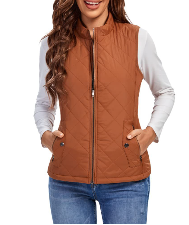 Elegante Damenweste Lara für Herbst- & Frühlingsmode. Leicht gefütterte, stylische Übergangsjacke für Damen.