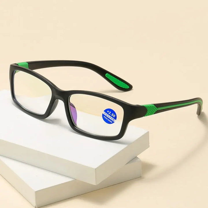 Unisex Sport-Lesebrille mit Blaulichtfilter. Moderne, leichte Sehhilfe für optimalen Augenschutz & Komfort.