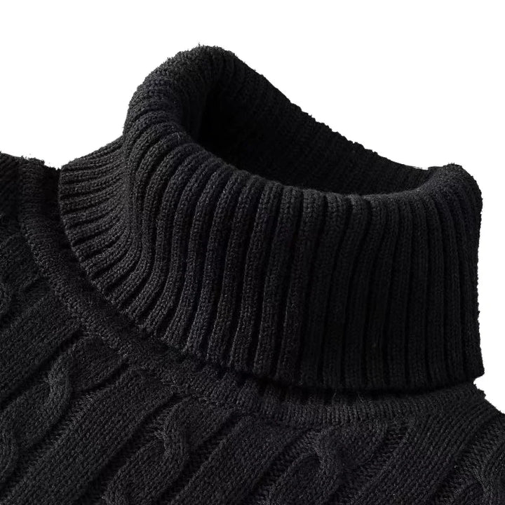 Warmer Herren Rollkragenpullover, perfekt für kalte Herbst- und Wintertage, modisch und bequem.