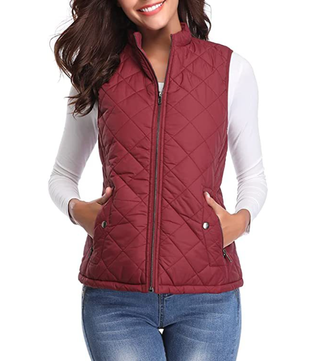 Leicht gefütterte Damenweste Lara, perfekt als ärmellose Übergangsjacke. Modische Oberbekleidung.