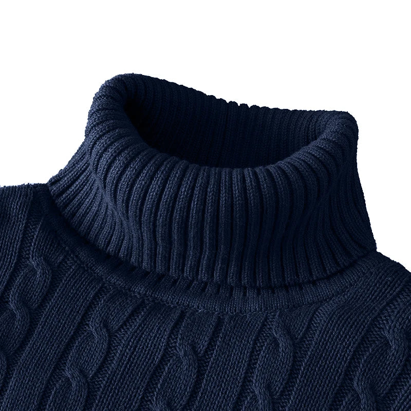 Modischer Herren Rollkragenpullover, ideal für Business Casual Looks oder entspannte Freizeit.