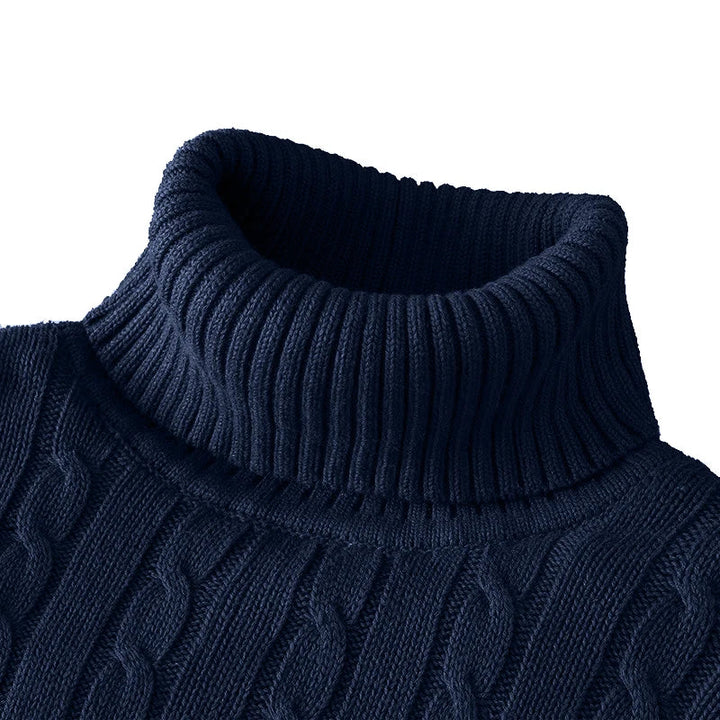 Modischer Herren Rollkragenpullover, ideal für Business Casual Looks oder entspannte Freizeit.