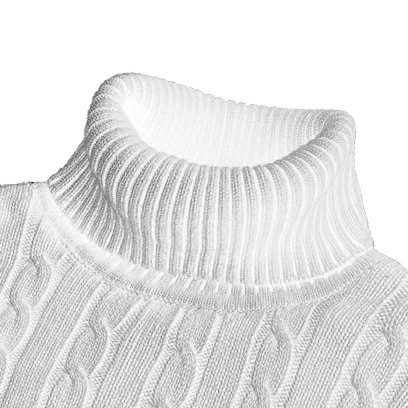 Klassischer Herren Rollkragenpullover, Langarm-Strickpullover für Männer, komfortabel und stilvoll.