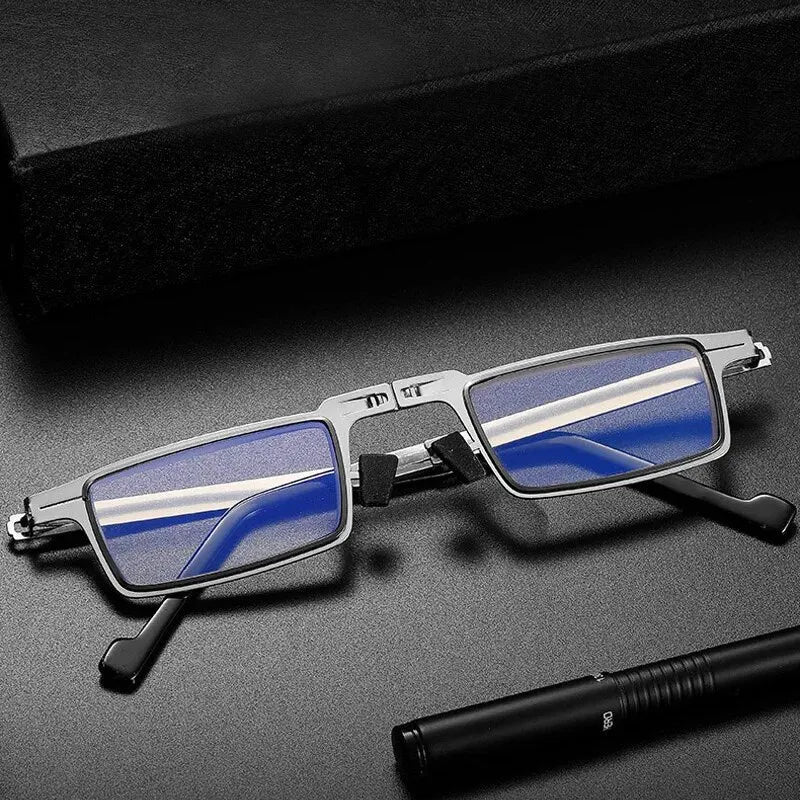 Stilvolle Unisex-Lesebrille (faltbar) mit Blaulichtfilter für ermüdungsfreies Sehen am Bildschirm.