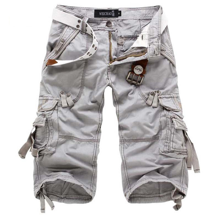 Herren Cargo-Shorts mit Gürtel & Multitaschen, ideal für Sommer, Freizeit & Outdoor-Aktivitäten.