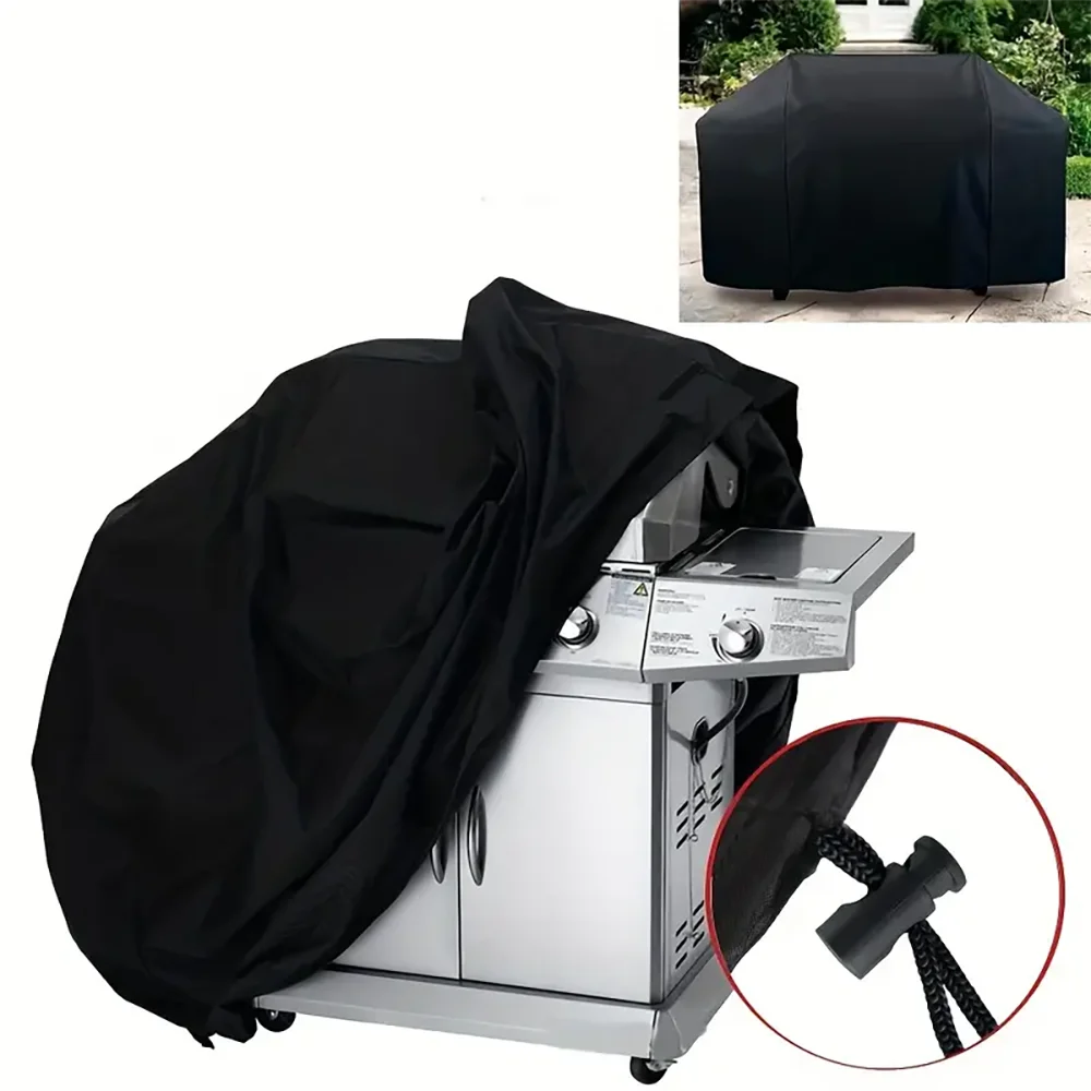 Wasserdichte Grillschutzhülle; atmungsaktives Material verhindert Rost & hält den Grill trocken.