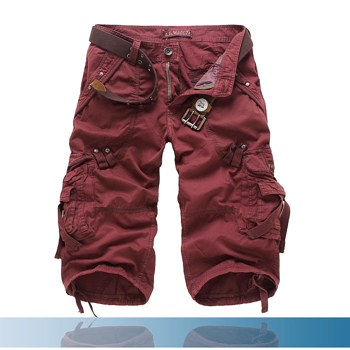 Vielseitige Herren Kurze Hosen im Cargo-Stil mit Gürtel, ideal für Sommer, Freizeit & Outdoor.