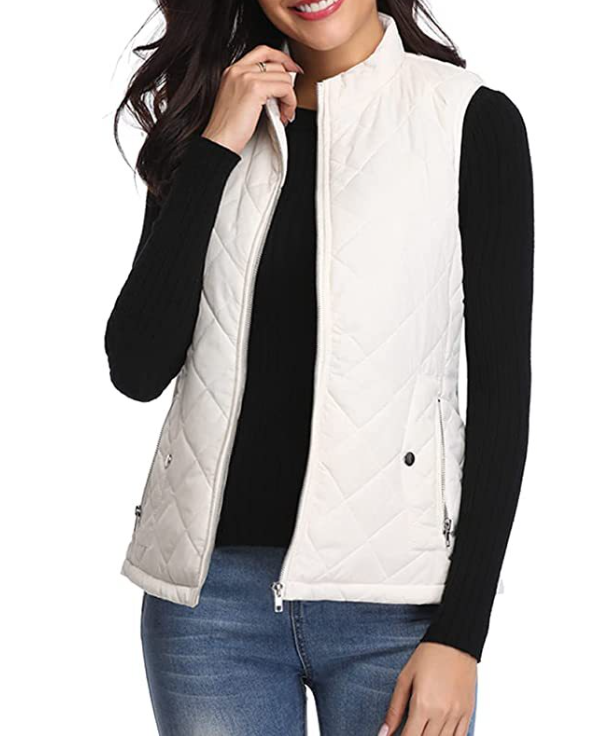 Vielseitige Damenweste Lara: stylisch, leicht gefüttert & ärmellos. Ideale Übergangsjacke für Damenmode.