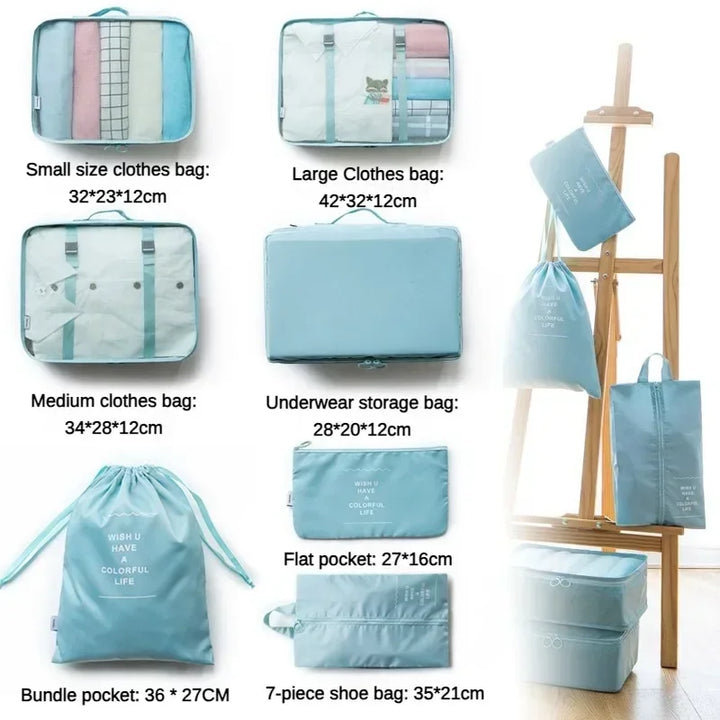 Stressfreies Packen mit dem Reise-Organizer Set; Packtaschen & Koffer-Organizer für perfekte Gepäckorganisation.