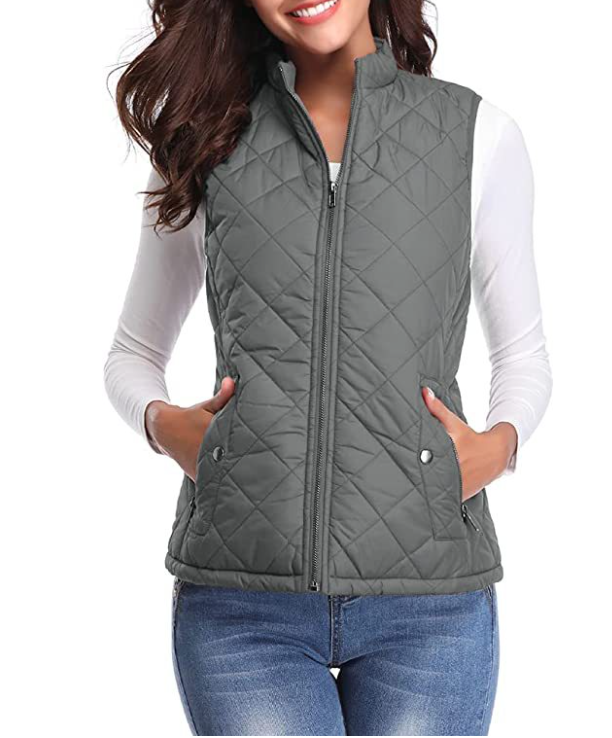 Modische Damenweste Lara für Frühling & Herbst. Stylische Übergangsjacke, leicht gefüttert & ärmellos.