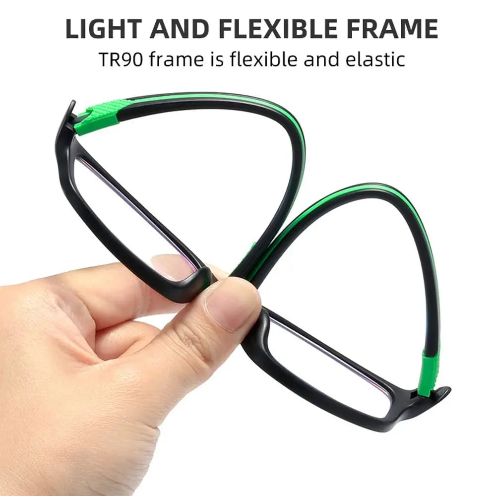 Leichte Sport-Lesebrille für Damen und Herren. Komfortable Blaulichtfilter-Brille für Augenschutz.