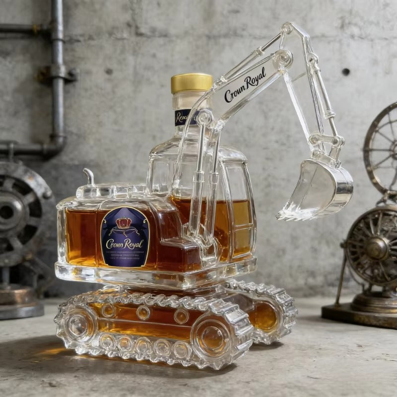 Besonderer Bagger Glasdekanter 350ml, eine stilvolle Ergänzung für Ihre Hausbar oder als Sammlerobjekt.