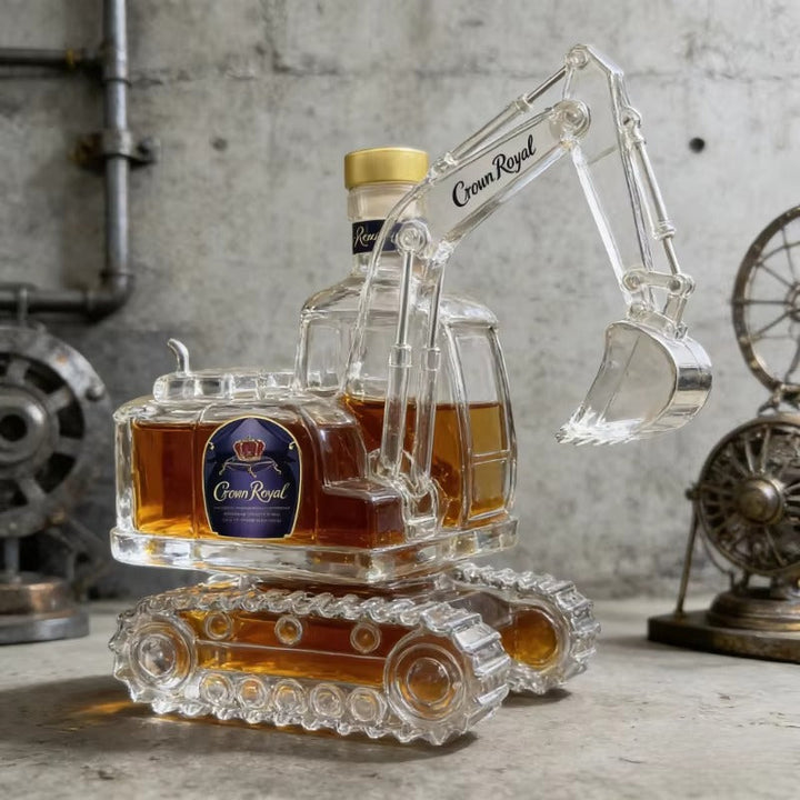 Besonderer Bagger Glasdekanter 350ml, eine stilvolle Ergänzung für Ihre Hausbar oder als Sammlerobjekt.