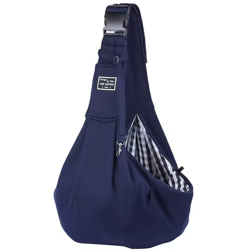 Atmungsaktive Hundeschultertasche mit Mesh-Einsätzen für gute Luftzirkulation, für kleine Hunde.