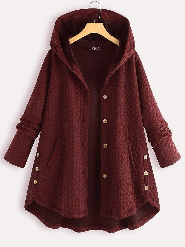 Stilvoller Damen Wintermantel mit Kapuze und A-Linie, bequem und modern für elegante Herbst-Outfits.