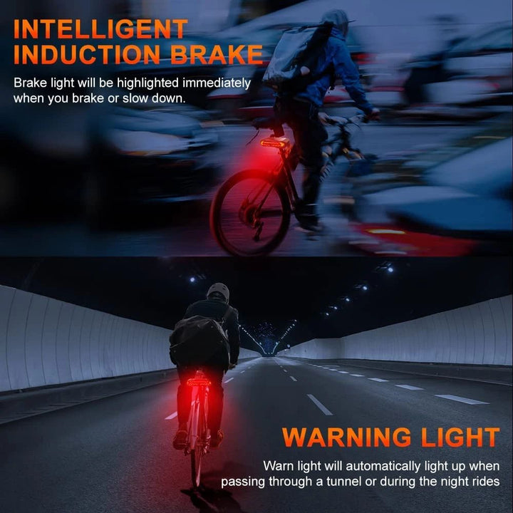 Hochsichtbares LED-Rücklicht für Fahrräder erhöht die Sicherheit bei Tag und Nacht im Straßenverkehr.