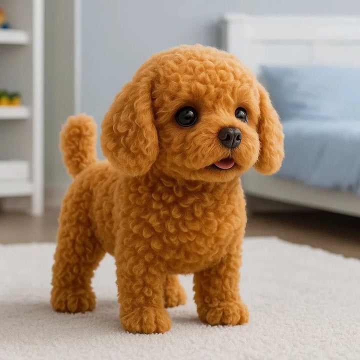 Ideales Geschenk für Kinder: interaktiver Plüschhund, ein sanftes & sicheres Kuscheltier. Realistischer Spielzeug Welpe.