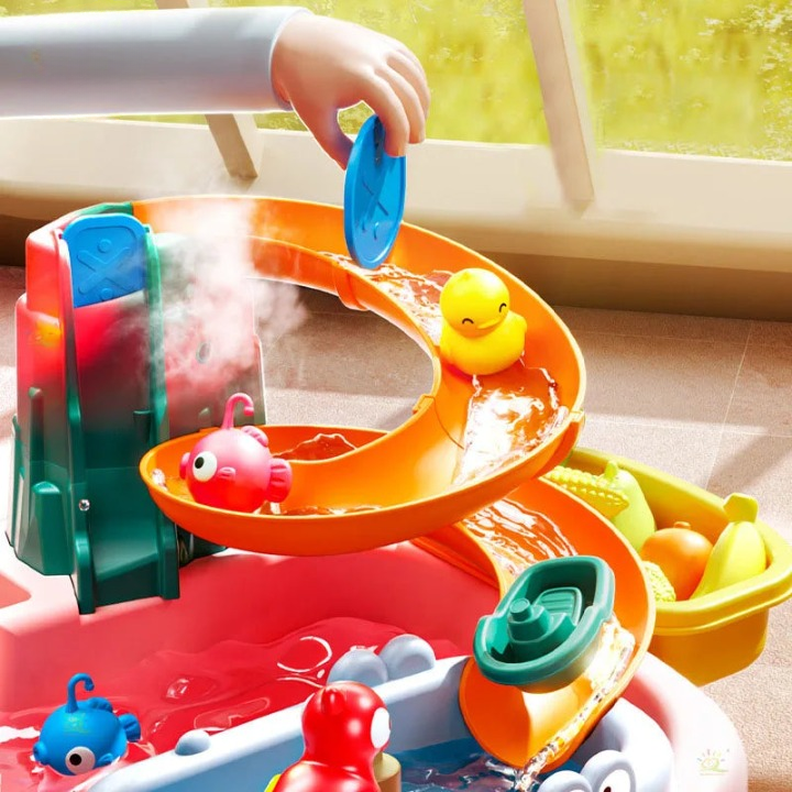 Buntes Montessori Wasser-Angelspielzeug für Kinder, trainiert Feinmotorik & Konzentration.