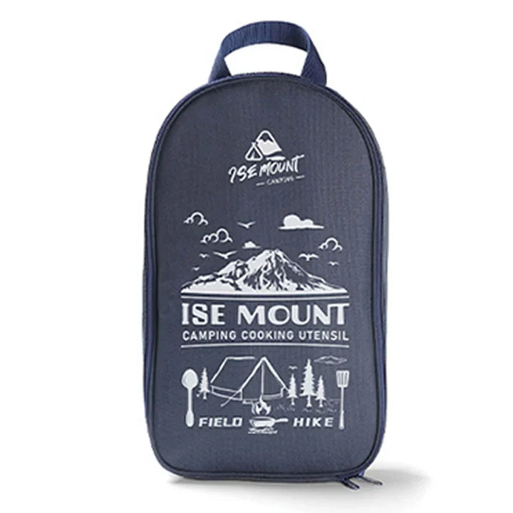 Langlebiges, tragbares 9-teiliges Edelstahl-Kochset. Platzsparend für jeden Rucksack beim Outdoor-Kochen.