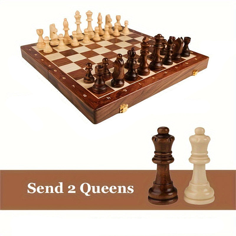 Premium Holzschachspiel als stilvolles Wohnaccessoire und klassisches Strategiespiel.