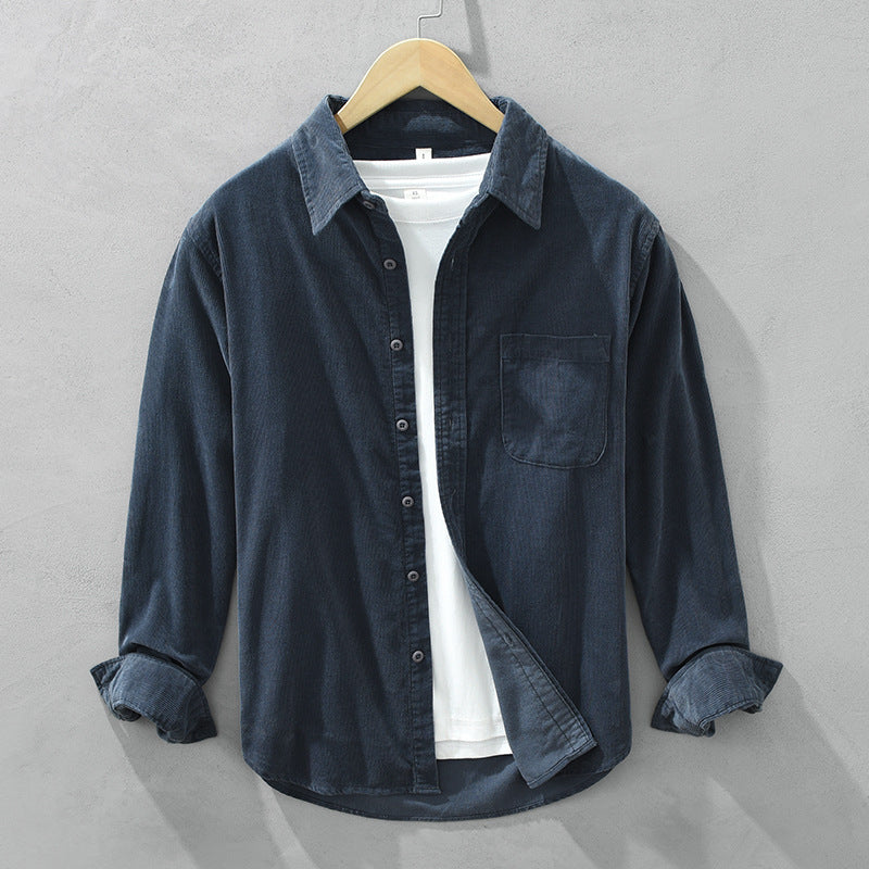 Hochwertiges Retro Corduroy Langarmhemd "Arvid" für Herren, bequemes Freizeithemd für kühle Tage.