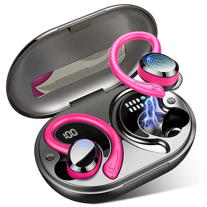 AeroTune Wireless Earbuds Set, inklusive Ladecase und Zubehör für den Alltag.