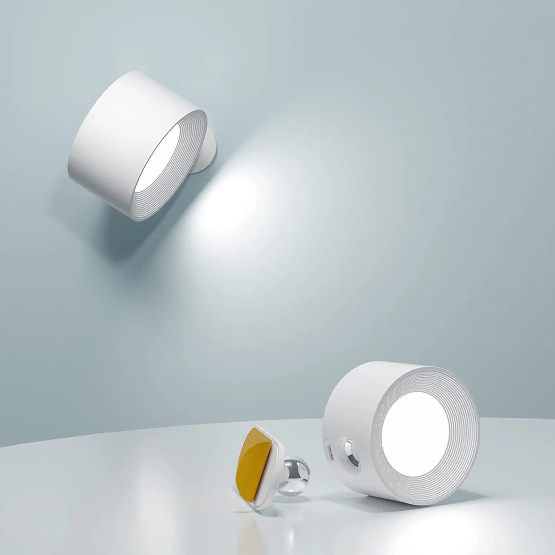 Kabellose magnetische LED Wandleuchte mit flexiblem Licht für moderne Innenbeleuchtung.