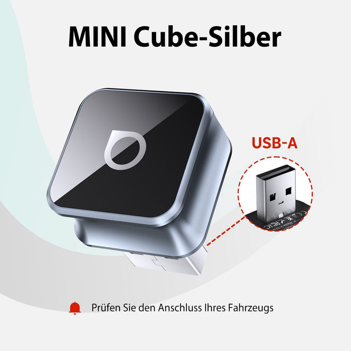 Effizienter kabelloser Adapter für CarPlay & Android Auto; spart Zeit beim Einsteigen ins Auto.
