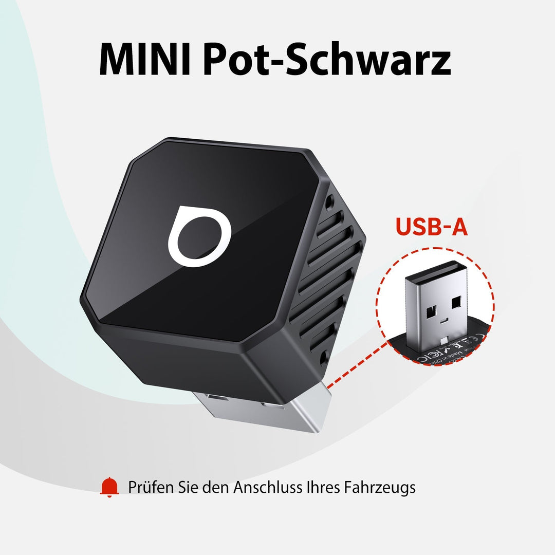 Kabelloser Auto-Dongle für CarPlay & Android Auto; erweitert Funktionalität Ihres Infotainments.