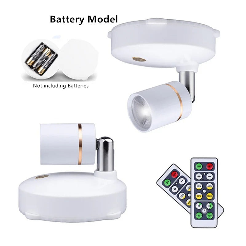 Dimmbarer kabelloser LED-Strahler. Schaffen Sie warmes Stimmungslicht und setzen Sie Lichtakzente im Haus & Garten.