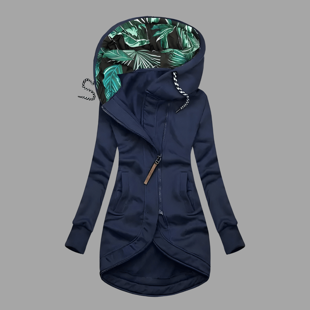 Robuste Damen Winter-Shelljacke in Grau, ideal für Kälteschutz und Outdoor-Abenteuer.