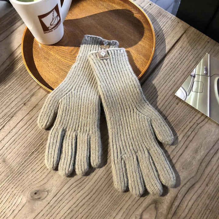 Stilvolle & bequeme Damen Strickhandschuhe für den Winter, halten Hände warm. Einheitsgröße.