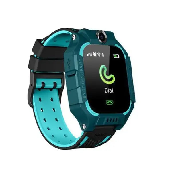 Grüne Kinder-GPS-Uhr Luna mit Telefonfunktion für einfache Kommunikation und Standortverfolgung von Kindern.