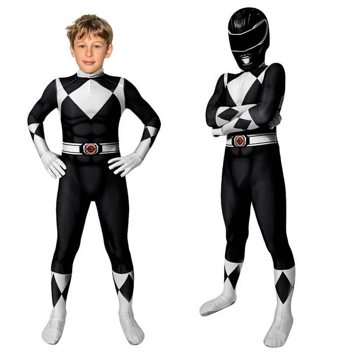 Kind trägt Superhelden-Ranger-Overall für heldenhafte Abenteuer, Fasching, Halloween & spannende Rollenspiele.