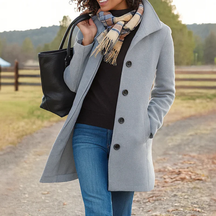 Hochwertige Damen-Oberbekleidung: Trench-Jacke mit Blazer-Schnitt, langarm, für Herbstmode.