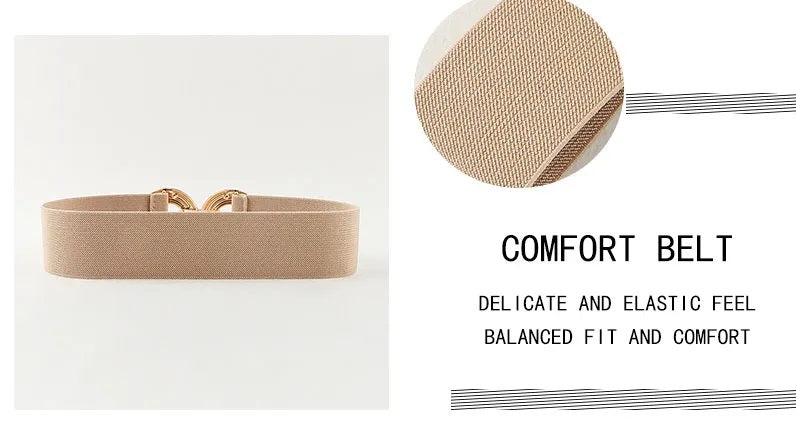 Zeitloser Damen Fashion Gürtel mit eleganter runder Schnalle. Unterstreicht die Taille und verleiht Stil.