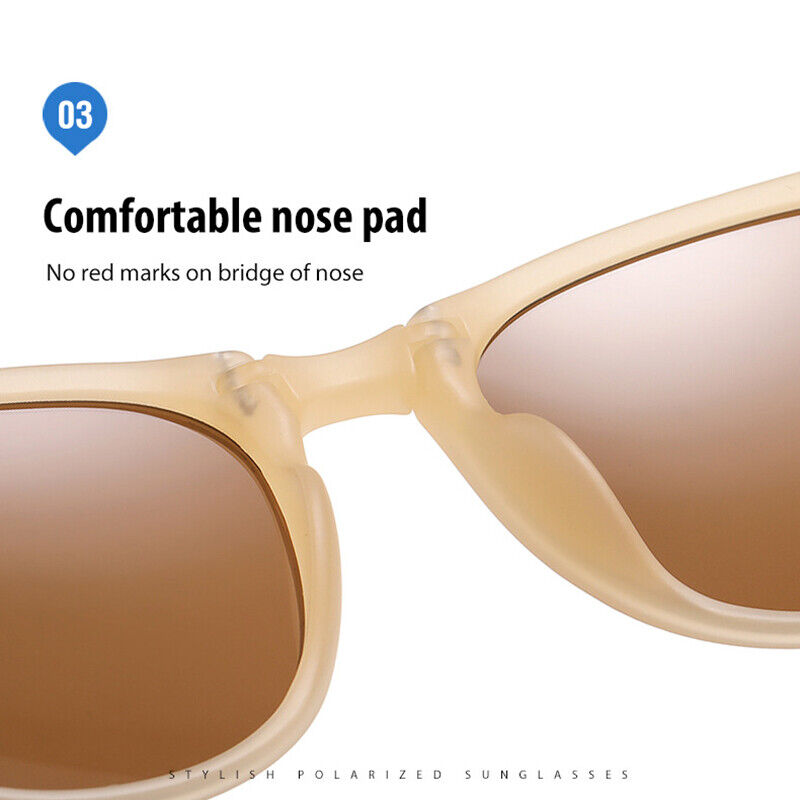 Reisefreundliche, faltbare Retro-Sonnenbrille, unisex, mit UV400-Schutz, oval geformt.