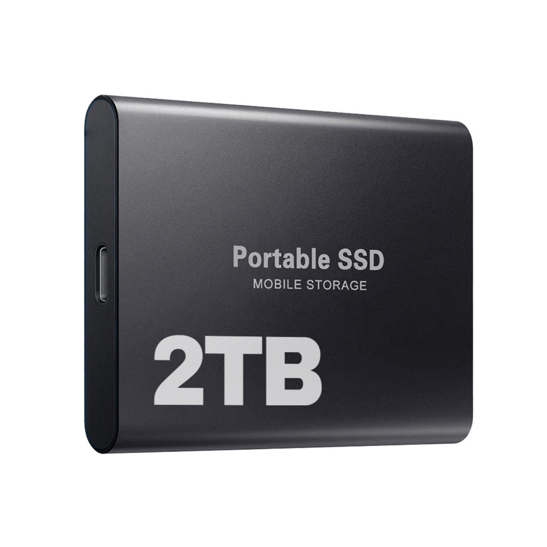 Kompakte externe 2TB USB-C SSD für blitzschnelle Datenübertragung, ideal als tragbarer Speicher und Backup-Lösung.