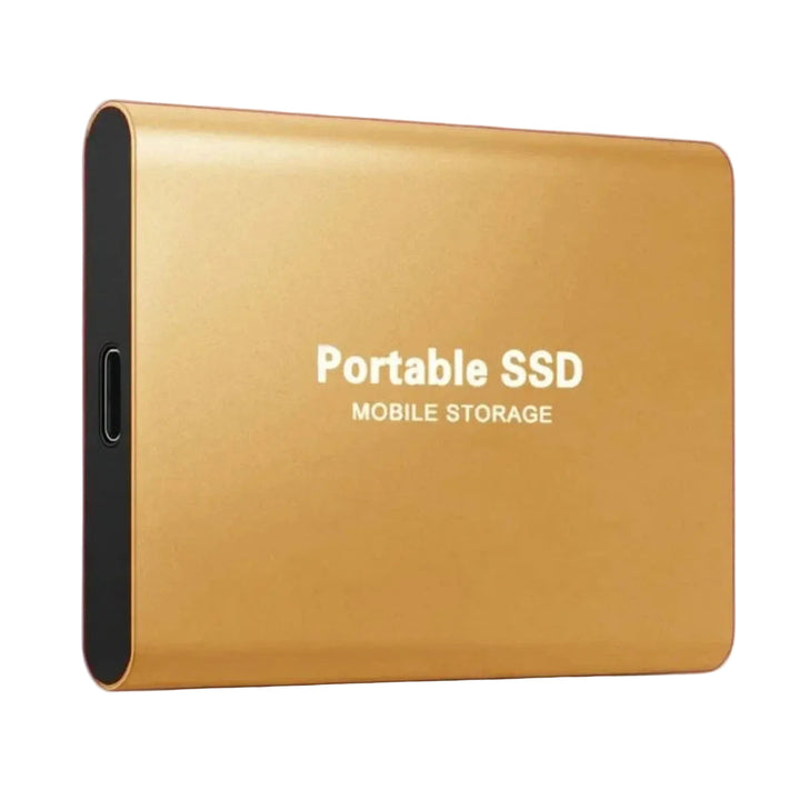 Robuste externe SSD mit USB-C für Geräte, bietet schnelle Datenübertragung und Plug & Play mobile Speicherlösung.
