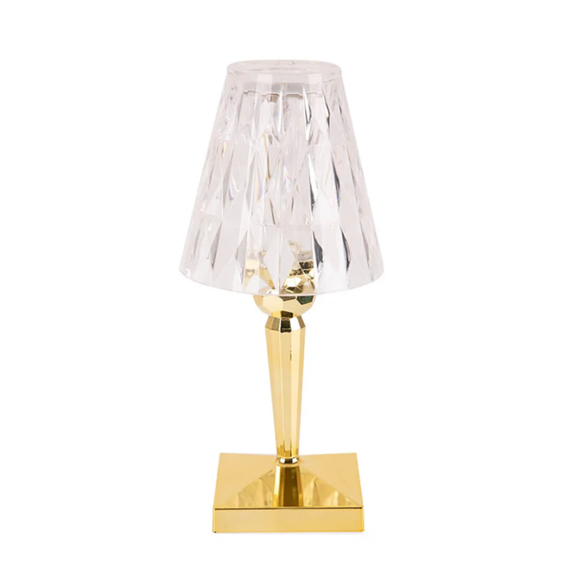 Glamouröse Kristall-Tischlampe, modernes Design für stilvolle Wohnzimmer-Dekoration.