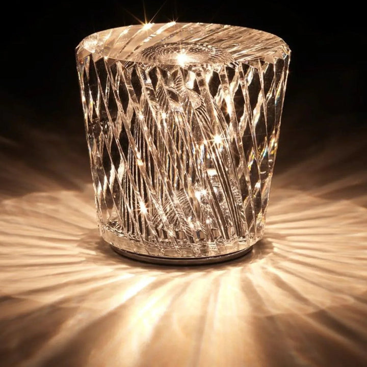 Diamant-Akku-Tischlampe, LED, sorgt für exzellente Ambientebeleuchtung im Wohn- oder Schlafzimmer.